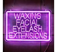 KEYQEEN Please Pay Here Insegna al Neon, Centro Commerciale, Negozio, Bar, luci al Neon LED USB dimmerabili, bancone Cassa, insegne Decorative da Parete,Viola,40x27cm