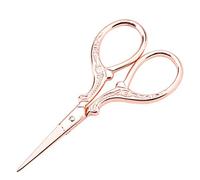 KEYREN Scissors - Piccolo strumento a forbice in acciaio inossidabile, per fai da te con attraverso-stitch antico, cucito, forbici da ricamo, colore: oro rosa
