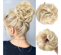 KEYRI 1 Pezzo Chignon Finto per Capelli con Elastico per Fare lo Chignon Capelli Ricci Uno Chignon Chignon Facile per Capelli Scrunchies per Capelli per Donne Ragazze Coda di Cavallo (Biondo Sporco)