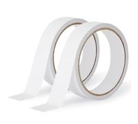 KEYRI 2 rotoli nastro biadesivo extra forte, 18 mm x 10 m, nastro autoadesivo doppio lato, extra forte, trasparente, nastro di montaggio per poster foto tappeti feste pavimenti (2)