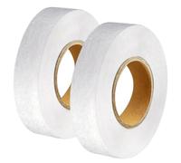 KEYRI 2 Rotoli Nastro Termoadesivo 70 Iarde/64 Metri per Rotolo Orlo Svelto Termoadesivo Forte Nastro Biadesivo per Jeans, Stoffa, Tende, Indumenti, Giunture di Tessuti (Bianco, Largo 2 cm)