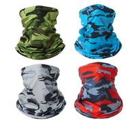 KEYRI 4 Pezzi Sciarpa Multifunzione da Uomo e da Donna Scaldacollo Running Traspirante Antivento Scaldacollo Sportivo Elastico Termico Scaldacollo Balaclava per Sci Ciclismo Termico Moto
