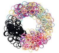 KEYRI 400 Pezzi Elastici Capello Bambina Colorato Elastico Accessori Filettati per Braccialetti per Ragazze (Multicolore)