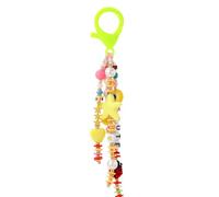 Keyring - Backpack Charm | Key Ring Beaded | Colorful Bead Purse Charm Portachiavi | Portable Keyring Decor Pendant Charm For Backpack, Schoolbag, Handbag, Tote, Beaded Keyring, multicolore, D