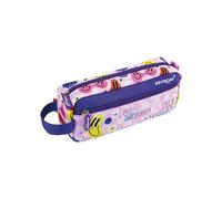 Keyroad Astuccio per la scuola, per ragazze, ragazzi, per la scuola, per cancelleria, per la scuola, motivo: sorriso, viola, 21,5 x 9 x 5,5 cm, Lilla, 21,5 x 9 x 5,5 cm, Bambini