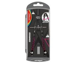 KEYROAD Compasso in metallo / 1 pezzo/Multicolore/Compasso per la scuola/Ideale per la scuola/Compasso a regolazione rapida