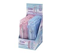 KEYROAD Compasso in plastica per compasso in custodia, pastello, 12 pezzi/multicolore/compasso scolastico Compass Pencil/bussola in plastica, scatola di plastica, ideale per la scuola