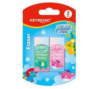 KEYROAD Jelly Fun - Set di 2 gomme da cancellare, per matite colorate, per ufficio, asilo, scuola matita, design per bambini, confezione da 2