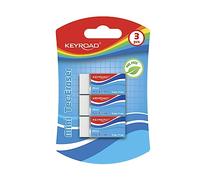 Keyroad KR971023 - Gomma universale per cancellare matita e matita colorata, 3 pezzi, per matita e pastello, in gomma, colore: Bianco