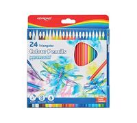 Keyroad Matite colorate ad acquerello, con pennello, 24 pezzi, confezione da 24 pezzi, colori misti, adulti e bambini/matite colorate