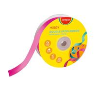 Keyroad Nastro di raso su bobina, 25 x 22 mm, 86 m, colore rosa