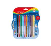 Keyroad Penna a sfera classica Soft Jet, 0,7 mm, set di 10 penne, blister, mix di colori, penna a sfera usa e getta