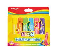 KEYROAD Poster colori a penna, colori fluorescenti, 6 x 10 g