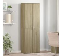 Keyroto Armadio Portascope Armadio Salvaspazio Armadio 2 Ante Armadio Multiuso in Legno Multistrato Rovere Sonoma 60x35x180 cm