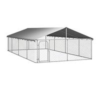 Keyroto Canile da Esterno Box per Cani da Esterno Gabbia per Cani Recinto per Cani da Esterno con Tetto 600x300x150 cm