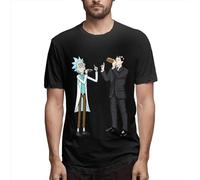 Keyru Rick And Archer Drink Wine'S Mens T-Shirt Graphic Unisex Tee Black L