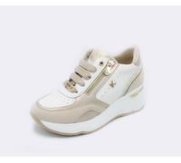 Keys scarpe da donna sneakers con zeppa alte estive in pelle ginnastica K10591