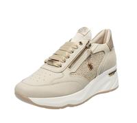 Keys Sneakers Alte Con Zeppa E Cerniere Beige - Taglia 37 [24cm] Scarpe Donna
