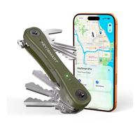 KeySmart iPro - Trova chiavi con suono, portachiavi, compatibile con Apple Find My App, organizer per chiavi, tracker compatto e senza ingombri, batteria ricaricabile (fino a 14 chiavi, verde)