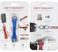 KeySmart - Portachiavi compatto e organizer portachiavi (con confezione di espansione-14 chiavi, sgancio rapido e apribottiglie)