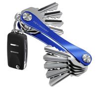 KeySmart - Portachiavi e organizzatore di chiavi compatto (max. 14 chiavi, Blu)