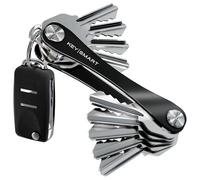 KeySmart - Portachiavi e organizzatore di chiavi compatto (max. 14 chiavi, Nera)