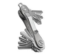 KeySmart Rugged - portachiavi multifunzione con apribottiglie e clip da tasca per le tasche (max. 14 chiavi, titanio)