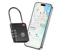 KeySmart SmartLock - Lucchetto per bagagli approvato TSA, compatibile con Apple Find My App, GPS Tracker Bluetooth, batteria non ricaricabile sostituibile, blocca le valigie e tienine traccia (1 pezzo