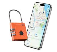KeySmart SmartLock Tracking - Lucchetti per bagagli approvati TSA, compatibili con Apple Find My App, localizzatore GPS Bluetooth, batteria non ricaricabile sostituibile, blocca le valigie e tienine