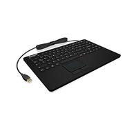 KEYSONIC 28037 - Tastiera, USB, silicone, IP68, touchpad, nero