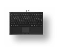 Keysonic Tastiera KSK-5211ELU con cavo USB Membrana Key Switch DE QWERTZ LED Nera