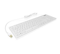 KEYSONIC 28063 - Tastiera, USB, silicone, IP68, bianco
