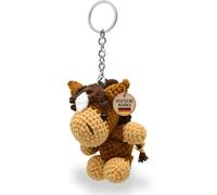 KEYSPACE Hailey - Portachiavi a forma di cavallo all'uncinetto a mano, per tutti gli amanti dei cavalli e delle cavaliere