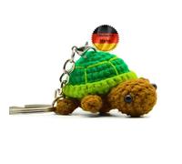 KEYSPACE Tartaruga Samu - Amigurumi Peluche a Forma di Mini Animale all'Uncinetto - Ciondolo Verde, Taglia Unica