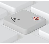Keystickers® - Adesivi con alfabeto russo per tastiere di PC, notebook e MacBook, 5 x 6 mm, materiale trasparente con vernice protettiva, colore rosso