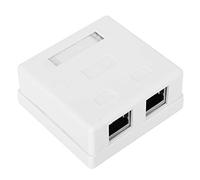 Keystone Jack Box RJ45-8P8C componenti elettronici moduli Box per montaggio superficiale a doppia porta per cavi Ethernet adattatore di giunzione per connettore a muro