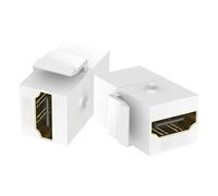 Keystone Mini Jack - Set di 2 inserti per accoppiatore, adattatore di estensione per montaggio a parete, testa del connettore destro, collegamento audio-video affidabile, accessorio di configurazione