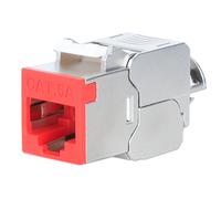 INTELLINET 791311 Frutto Keystone RJ45 Cat.6A 10G Slim STP Toolless Rosso Rosso