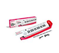 BONTEMPI - Keytar Elettronica a 37 Tasti con 4 Suoni 4 Ritmi 10 Brani Preregistrati Funzione OKON Regolazione Volume USB Tipo-C Ricarica Batteria Tracolla Striscia Pentagramma 550x112x40 mm