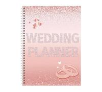 Keyubria Organizzatore di matrimoni per la sposa, organizer per matrimoni, quaderno scintillante per coppie, per lista di controllo, gestione del budget, memoria, fidanzamento, ricevimento, compleanno