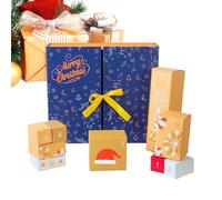 Keyubria Scatole per conto alla rovescia riempibili, scatole vuote di carta per conto alla rovescia per 24 giorni, contenitore festivo pieghevole con diverse forme per ragazzi, ragazze, bambini