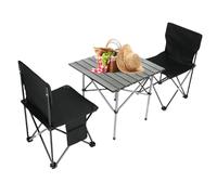 Keyubria Sedie Da Campeggio - Set da Campeggio con Tavolo e Sedie Pieghevoli,Set Pieghevole Oxford Impermeabile Per Escursionismo, Picnic E Pesca Arredo Esterno