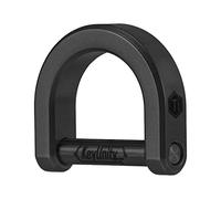 KeyUnity KA17 Titan-D-Ring-Schlüsselschäkel,U-förmiger Schlüsselring,Hufeisenverschluss für Autoanhänger,DIY-Leder-Schlüssel-Organizer Schlüsselanhänger (Schwarz, M)