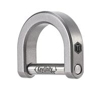 KeyUnity KA17 Titan D-Ring-Schlüsselschäkel, U-Form-Schlüsselring-Schraubverschluss für Autoanhänger, Handtasche, Leder,Schlüsselanhänger-Zubehör (sandgestrahlt,M)