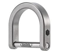 KeyUnity KA17 Titan D-Ring-Schlüsselschäkel,U-Form-Schlüsselring-Schraubverschluss für Autoanhänger, Handtasche,Leder,Schlüsselanhänger-Zubehör (sandgestrahlt, L)