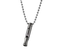 KeyUnity KA22 Fischietto d'emergenza in titanio, fischietto EDC 120dB per campeggio all'aperto, escursioni e allenamenti (argento)