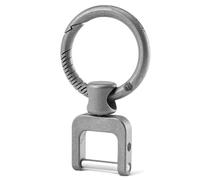 KeyUnity KA36L Titanium Side Pushing Key Ring, Quick Release Minimalist Split Keychain Ring für Karabiner, Autoschlüssel & Home Keys