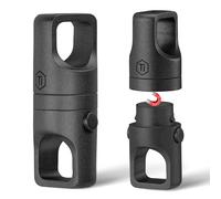 KeyUnity KA48BK - Portachiavi magnetico in titanio a chiusura rapida, girevole a doppia estremità, in titanio, 360°, sistema di chiusura sicuro, girevole