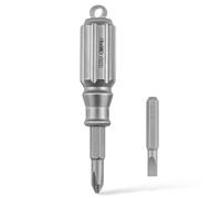 KeyUnity KA53 - Mini cacciavite in titanio TC4, in lega di titanio con 2 punte (PH1/SL4), magnetico, portachiavi (12 g) per riparazione elettronica