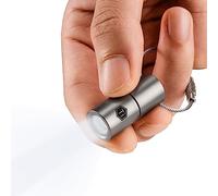 KeyUnity KF03 Titanium Nano Torcia, Batteria a Bottone LR44 100 Lumen 5W LED Torcia Keychian per il Trasporto Quotidiano (KF03 Sabbiato)